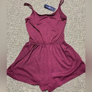 Small Burgundy One Love Clothing romper